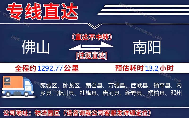 佛山到南陽(yáng)物流公司