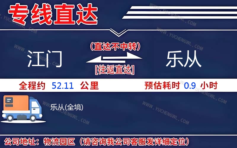 江門到樂從物流公司