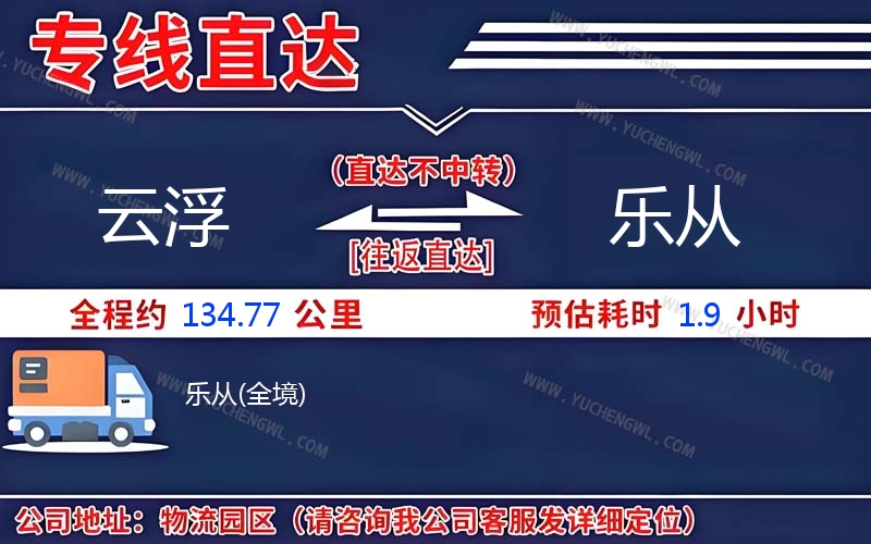 云浮到樂(lè)從物流公司