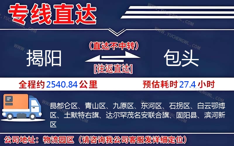 揭陽到包頭物流公司