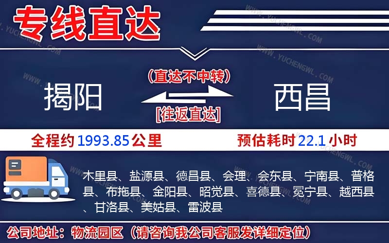 揭陽到西昌物流公司