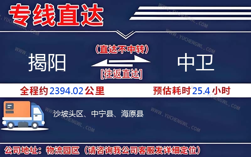 揭陽到中衛(wèi)物流公司