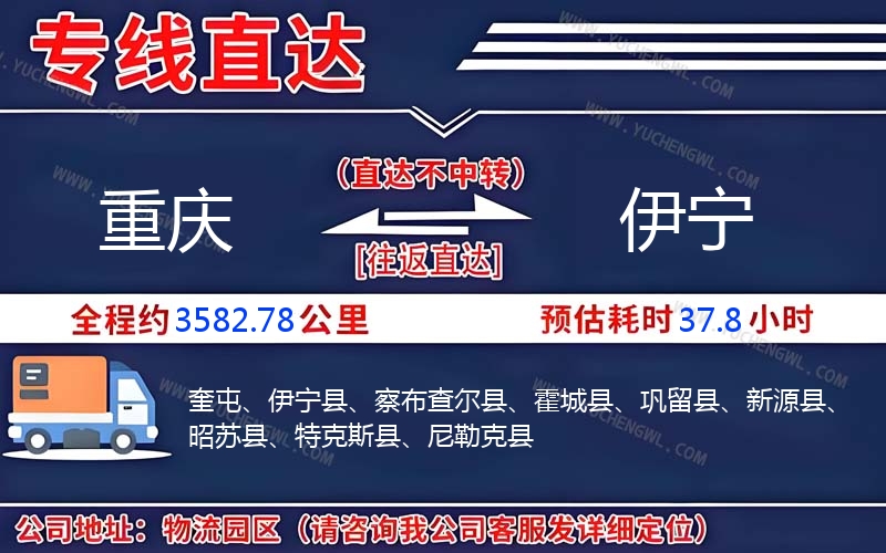 重慶到伊寧物流公司