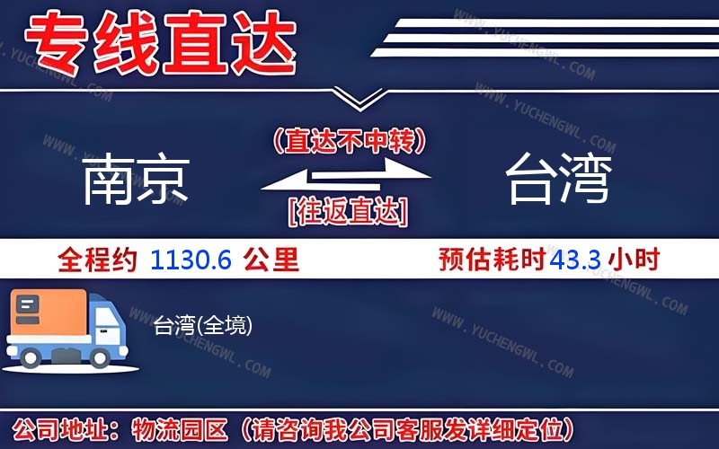 南京到臺灣物流公司