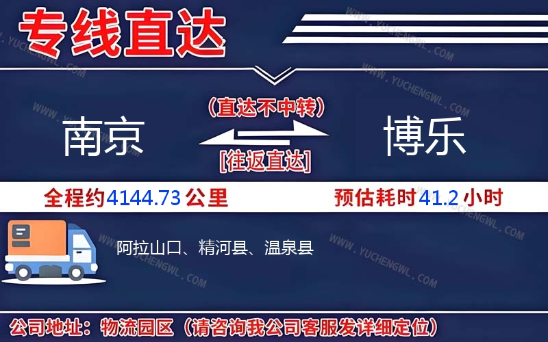 南京到博樂物流公司