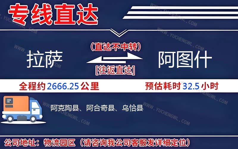 拉薩到阿圖什物流公司