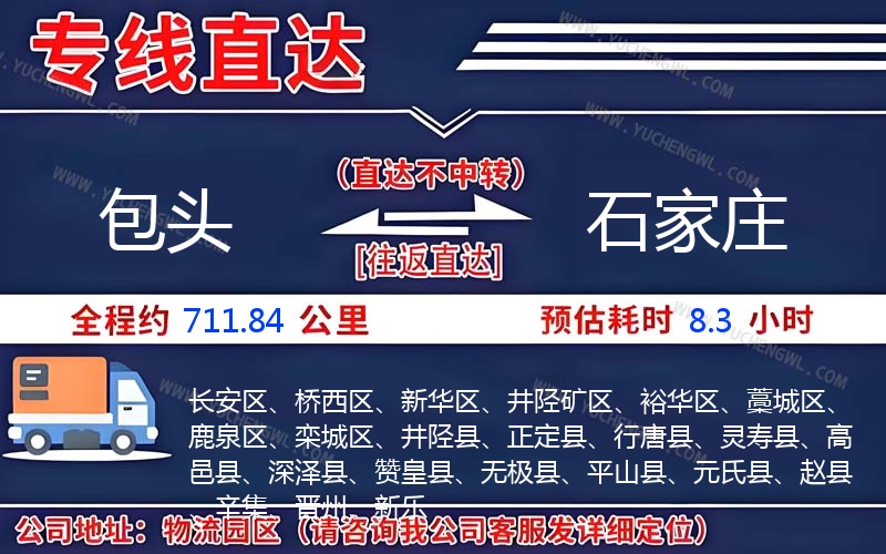 包頭到石家莊物流公司