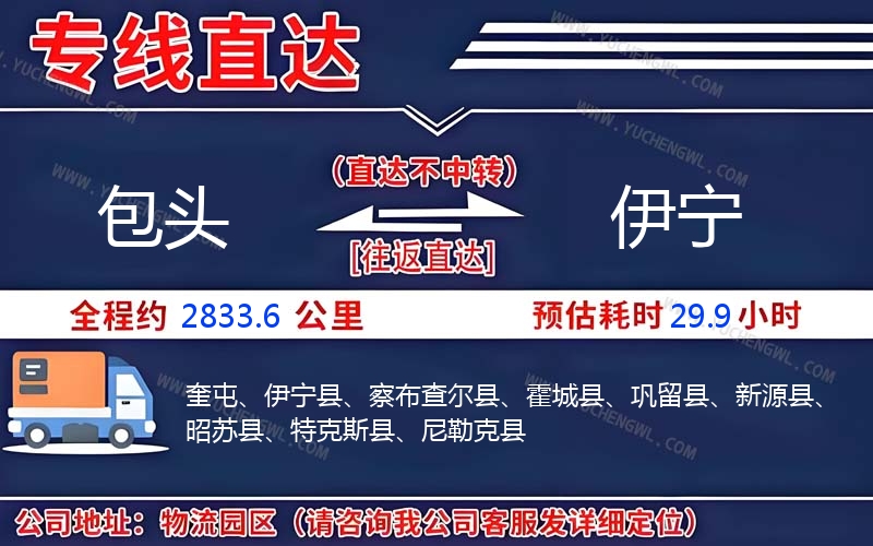 包頭到伊寧物流公司