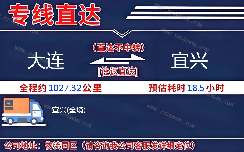 大連到宜興物流公司