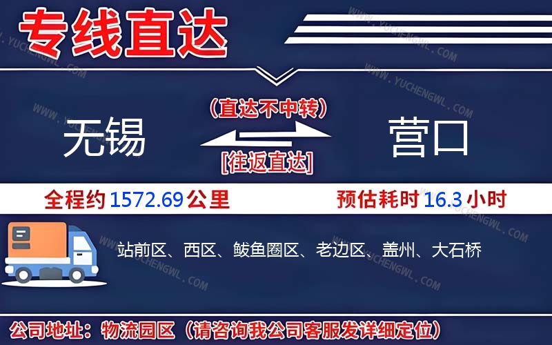 無錫到營口物流公司