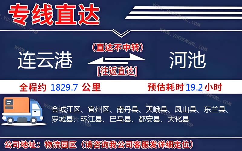 連云港到河池物流公司