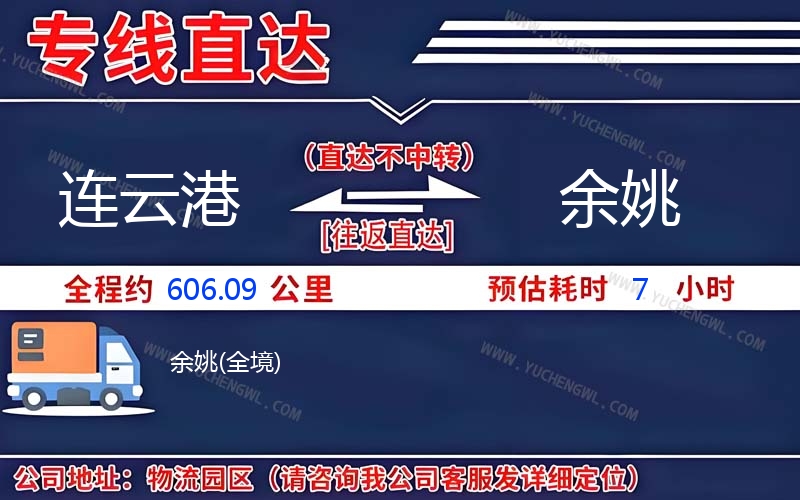 連云港到余姚物流公司