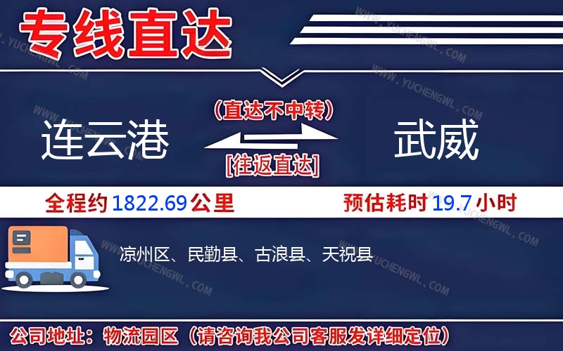 連云港到武威物流公司