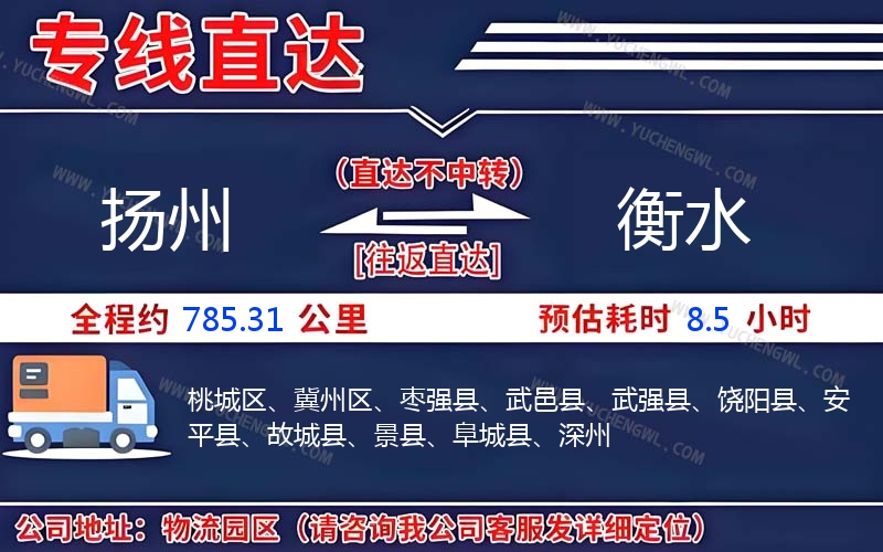 揚州到衡水物流公司