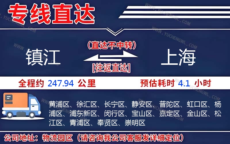 鎮江到上海物流公司