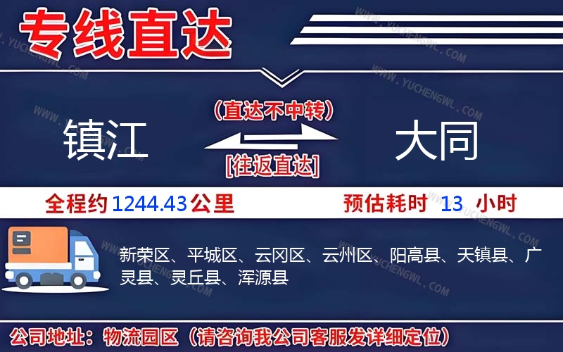 鎮(zhèn)江到大同物流公司