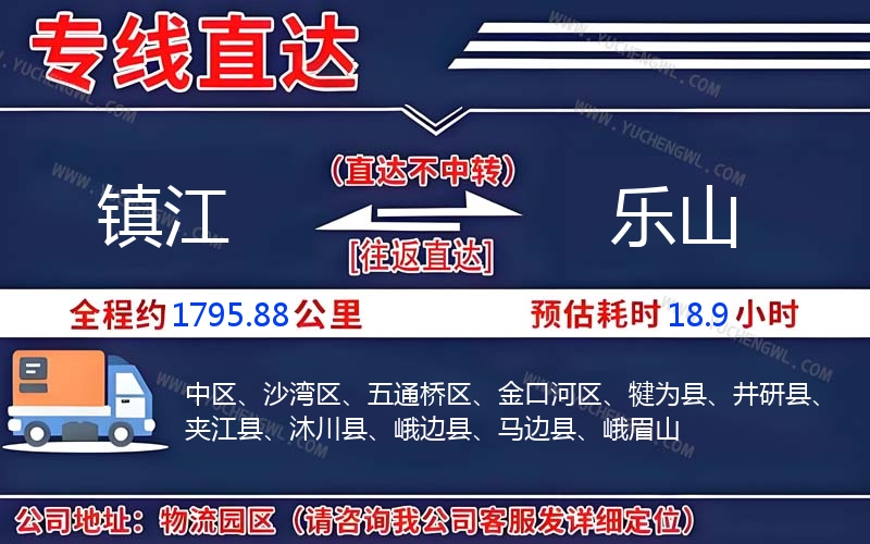 鎮江到樂山物流公司