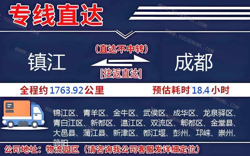 鎮江到成都物流公司