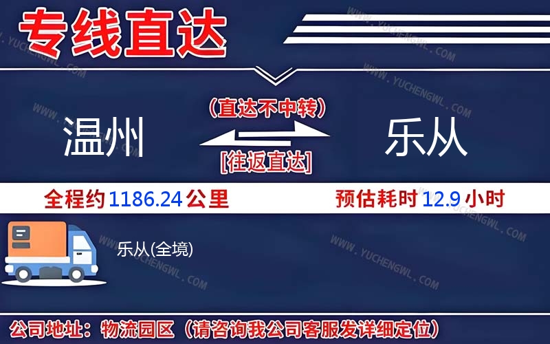 溫州到樂從物流公司