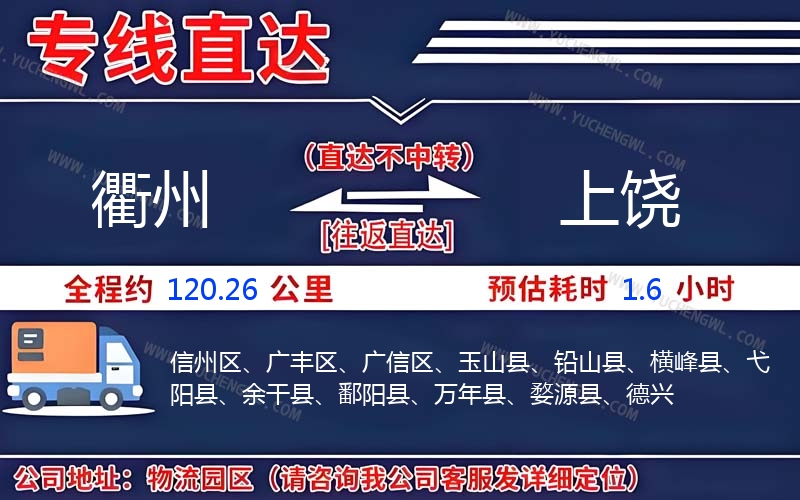 衢州到上饒物流公司